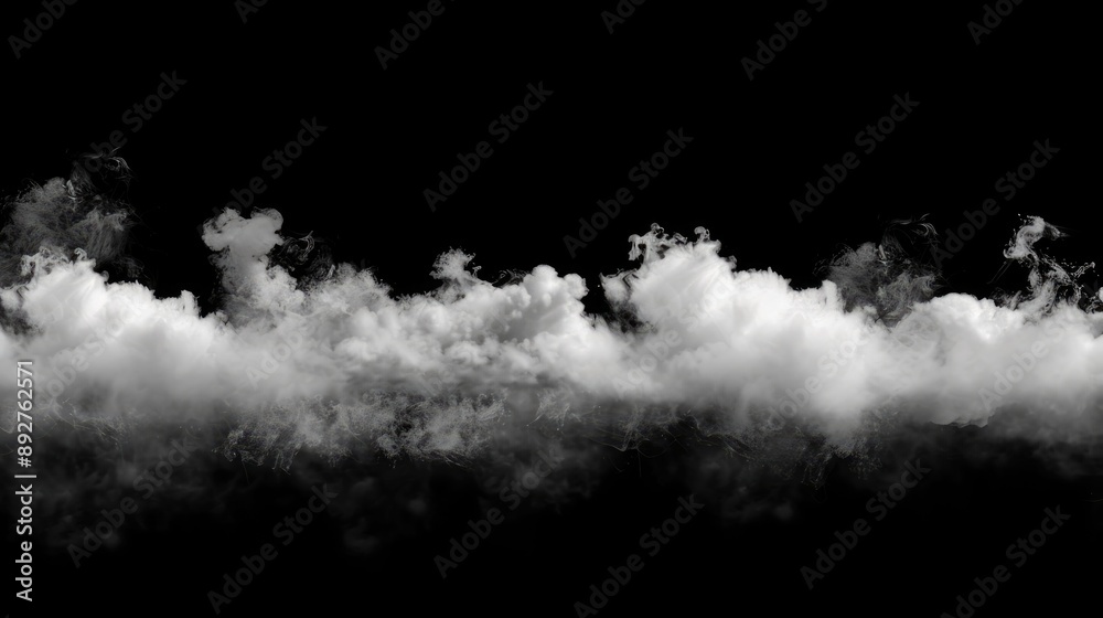 Smoke and fog effects. Atmosphere texture. Isolated dark background ...