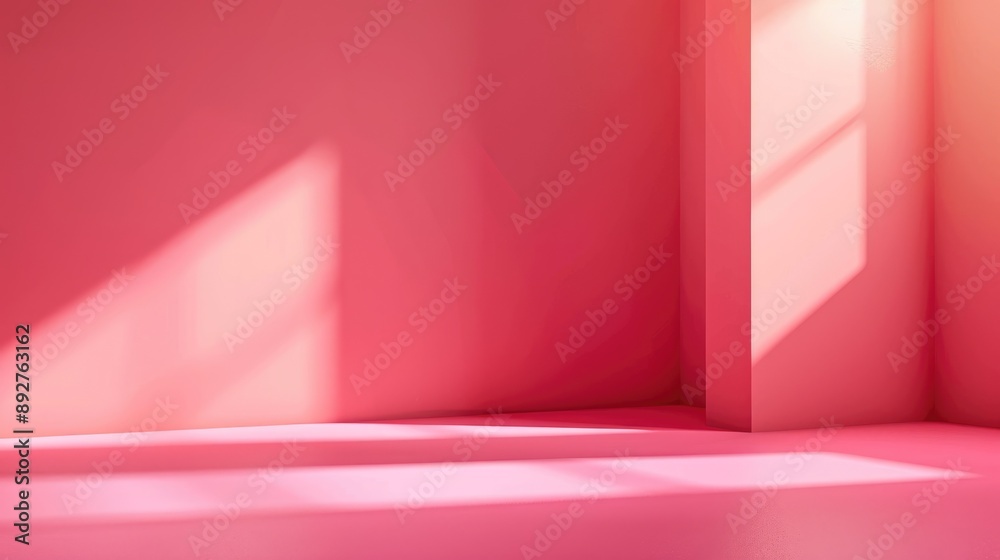Pink gradient studio backdrop with shadows for product presentation.