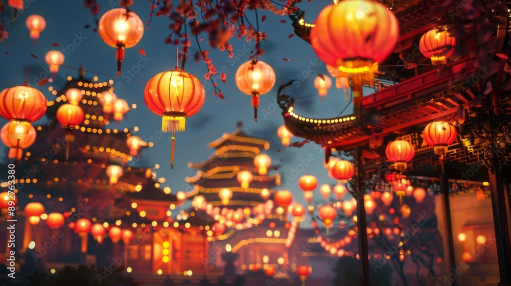 midautumn festival celebration with lanterns midautumn festival celebration with lanterns