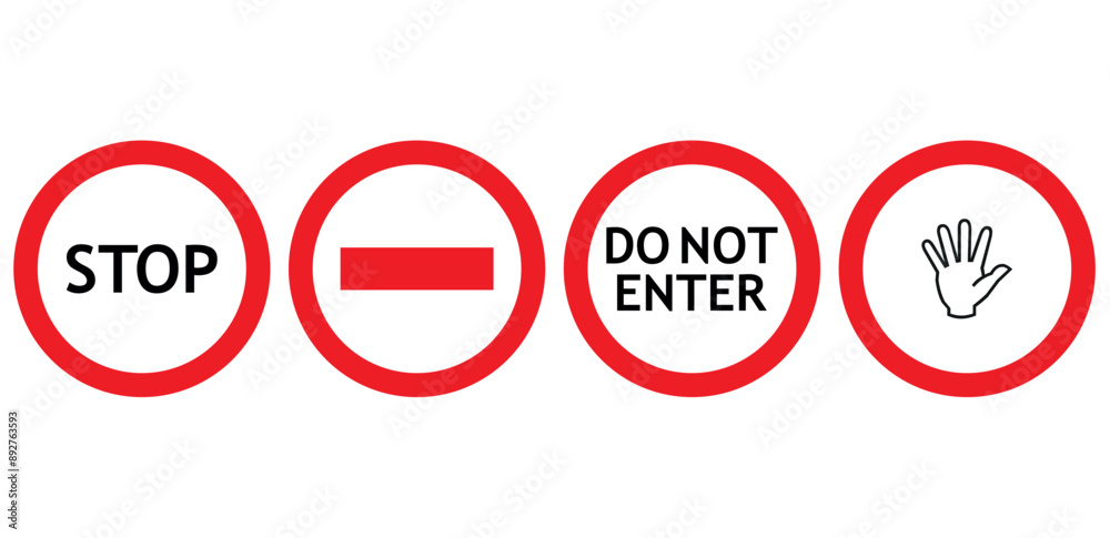 Do not enter sign illustration Do not enter sign illustration