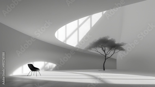 Fototapeta Naklejka Na Ścianę i Meble -  Design space, Social media, interior of a tree