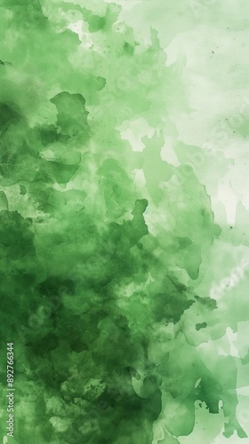 A green watercolor texture as the background