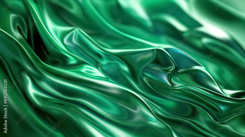 Obraz premium An abstract emerald liquid background