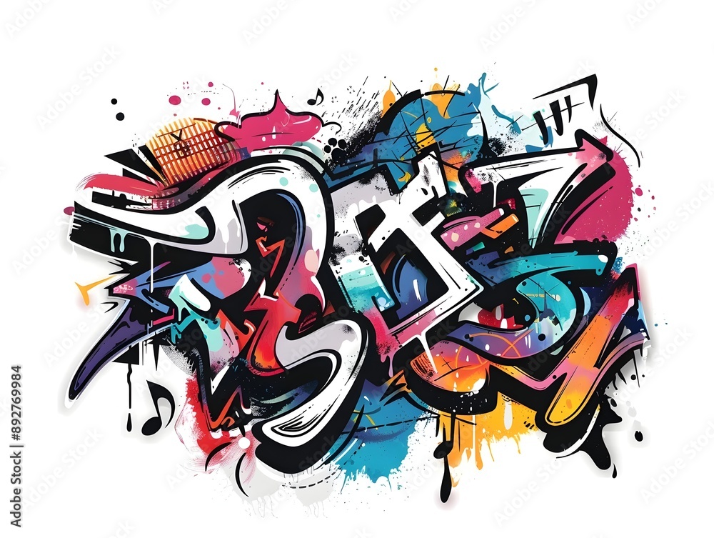 Stylish Streetwear Graffiti Design for Apparel and Sticker Branding Stylish Streetwear Graffiti Design for Apparel and Sticker Branding