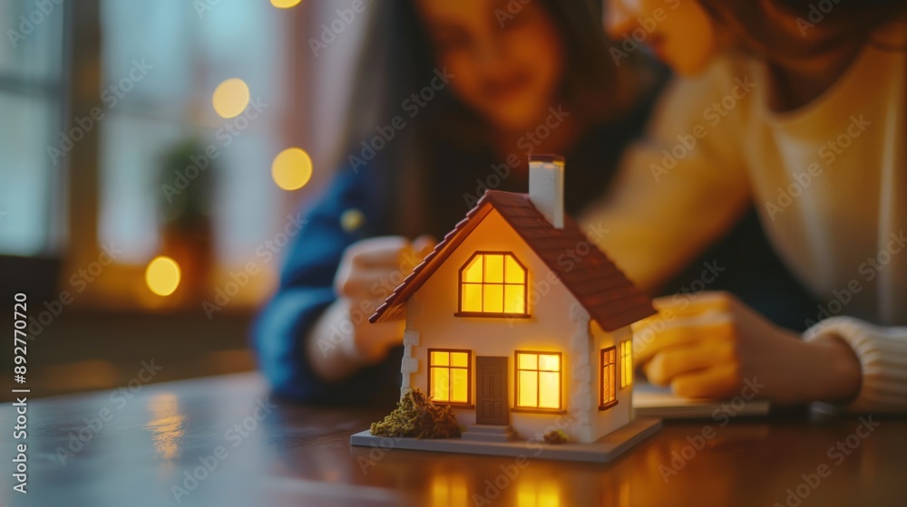 Miniature House Model with People in Background created by ai Miniature House Model with People in Background created by ai