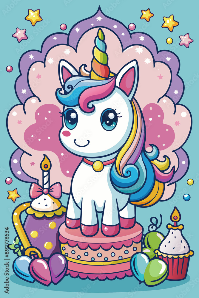 Naklejka premium cartoon, animal, illustration, vector, cow, fun, baby, cute, dog, love, rabbit, sheep, farm, funny, pink, easter, heart, happy, art, design, bunny, smile, puppy, pets, drawing