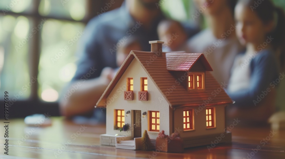 Miniature House Model with People in Background created by ai Miniature House Model with People in Background created by ai