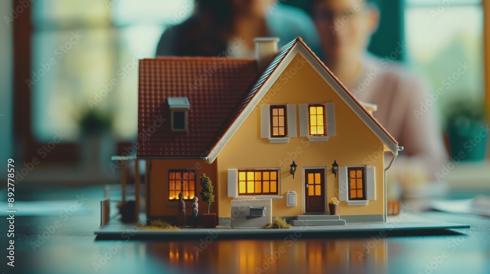 Miniature House Model with People in Background created by ai Miniature House Model with People in Background created by ai