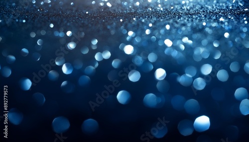 navy glow particle bokeh background abstract glitter wallpaper illustration