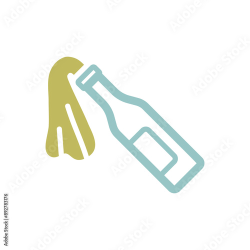 Molotov cocktail flat vector icon