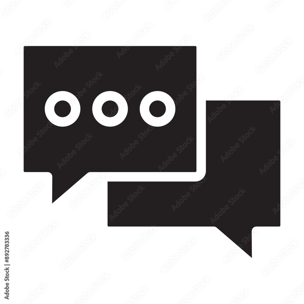 Naklejka premium Messages black icon.