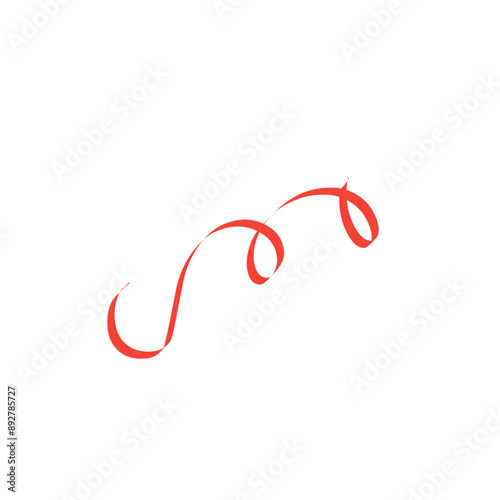 confetti red ribbon