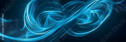 Abstract background featuring blue glowing lines in a continuous infinity pattern, symbolizing perpetual motion