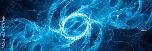 Abstract background featuring blue glowing lines in a continuous infinity pattern, symbolizing perpetual motion