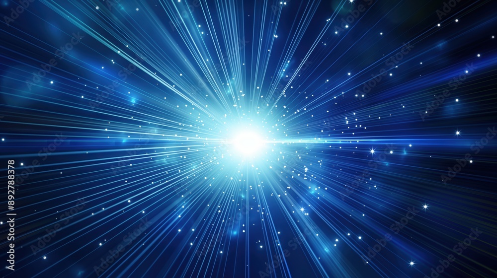 Fototapeta premium Vibrant Cosmic Light Rays created by ai