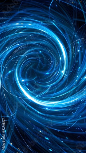 Abstract background featuring blue glowing lines in a continuous infinity pattern, symbolizing perpetual motion