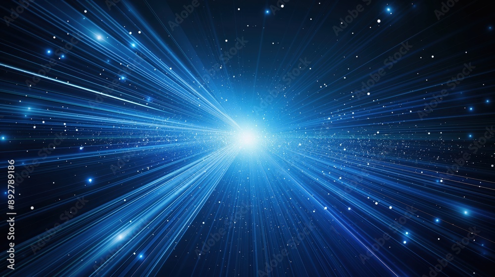 Fototapeta premium Vibrant Cosmic Light Rays created by ai