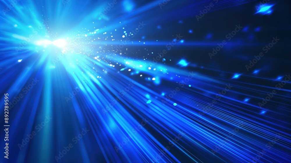 Obraz premium Vibrant Cosmic Light Rays created by ai