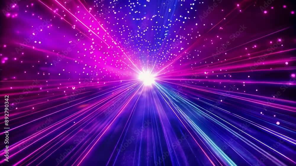 Reality Background Light Abstract background with rays of light and bokeh lights. Glowing, shiny ...