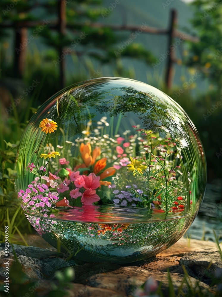 Encapsulated Spring: A Miniature Garden Within a Sphere Encapsulated Spring: A Miniature Garden Within a Sphere