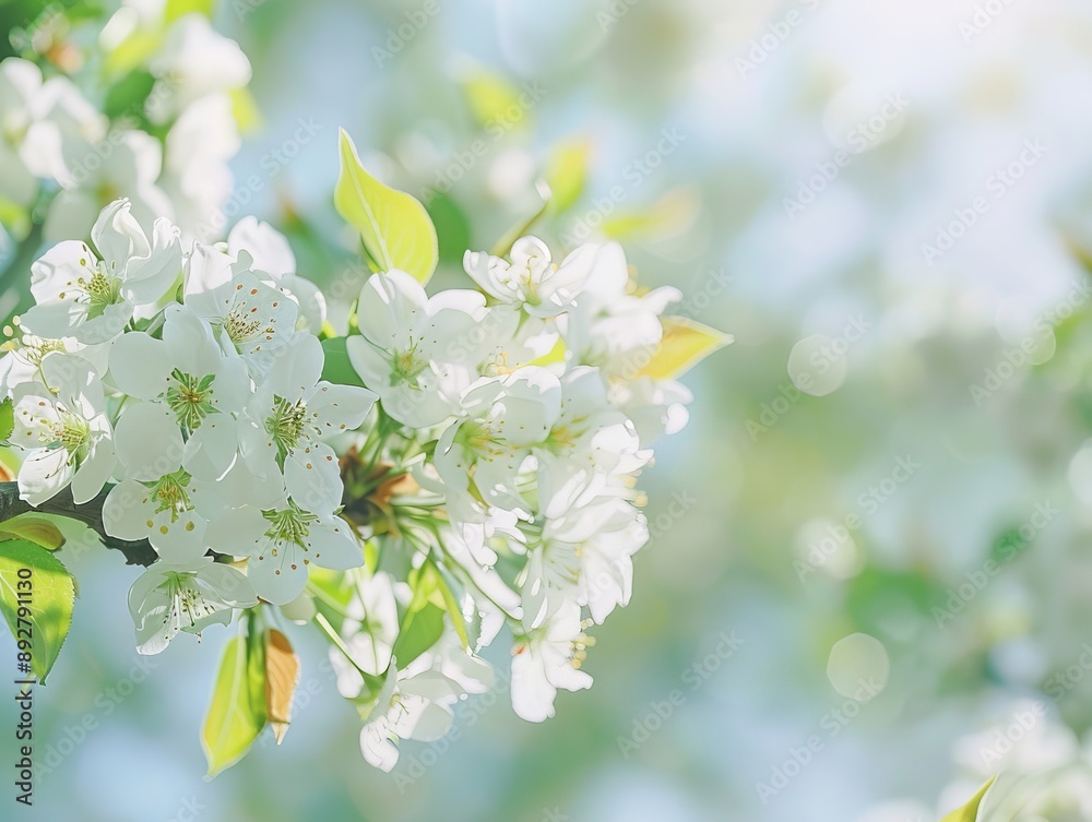 Spring Blossoms: White Flowers on Blooming Pear Tree in 4:3 Aspect Ratio Spring Blossoms: White Flowers on Blooming Pear Tree in 4:3 Aspect Ratio