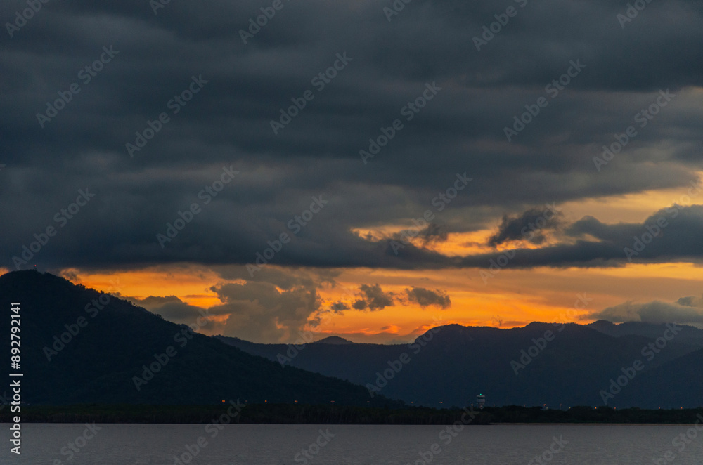 Dramatic clouds during sunset over Cairns in Queensland, Australia. Dramatic clouds during sunset over Cairns in Queensland, Australia.