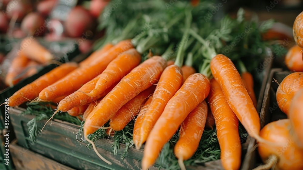 bunch of fresh carrots in a close-up bunch of fresh carrots in a close-up
