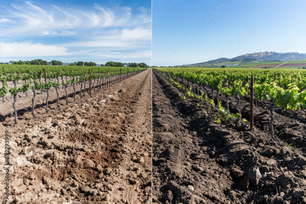Vineyard Soil Health Comparison Before and After Tillage for Improved Vine Growth and Soil Structure