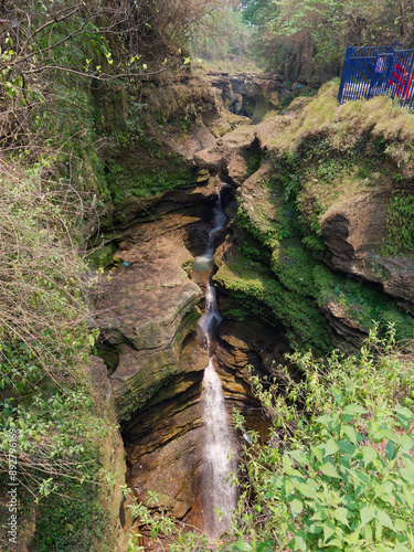 View of the beautiful Devi's Falls at Pokhara (Patale Chango), Nepal  photo