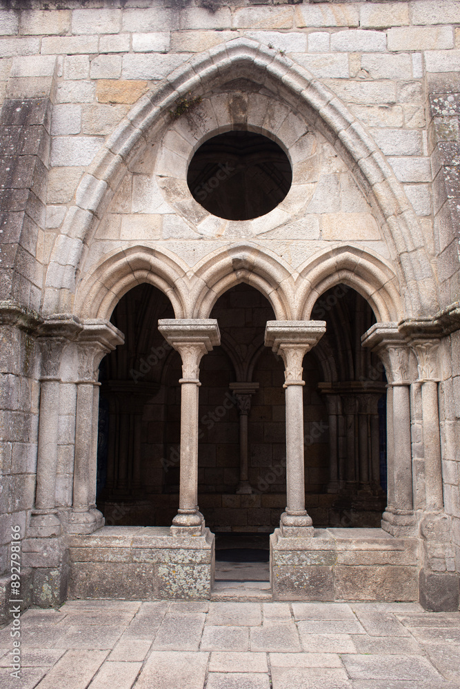 Fototapeta premium facade and architectural details in the church Igreja do Carmo in portugal