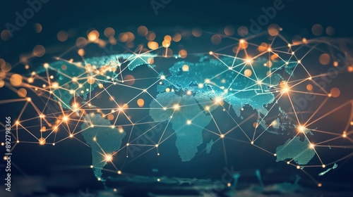 Global Connectivity Network from Space created by ai