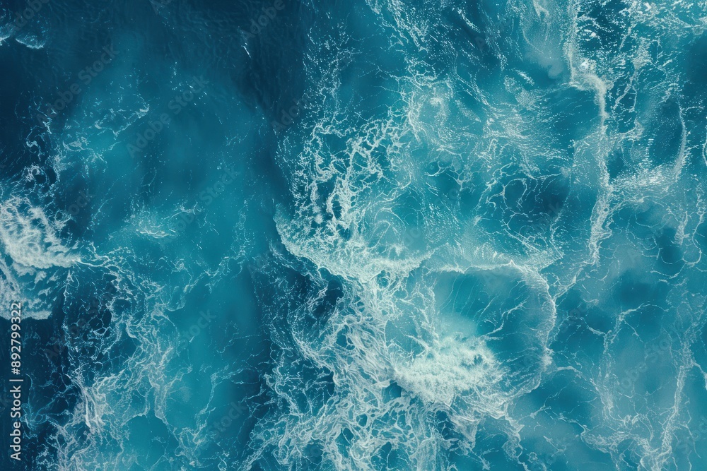 Coast with waves as a background from top view. Blue water background from drone. Summer seascape from air Coast with waves as a background from top view. Blue water background from drone. Summer seascape from air