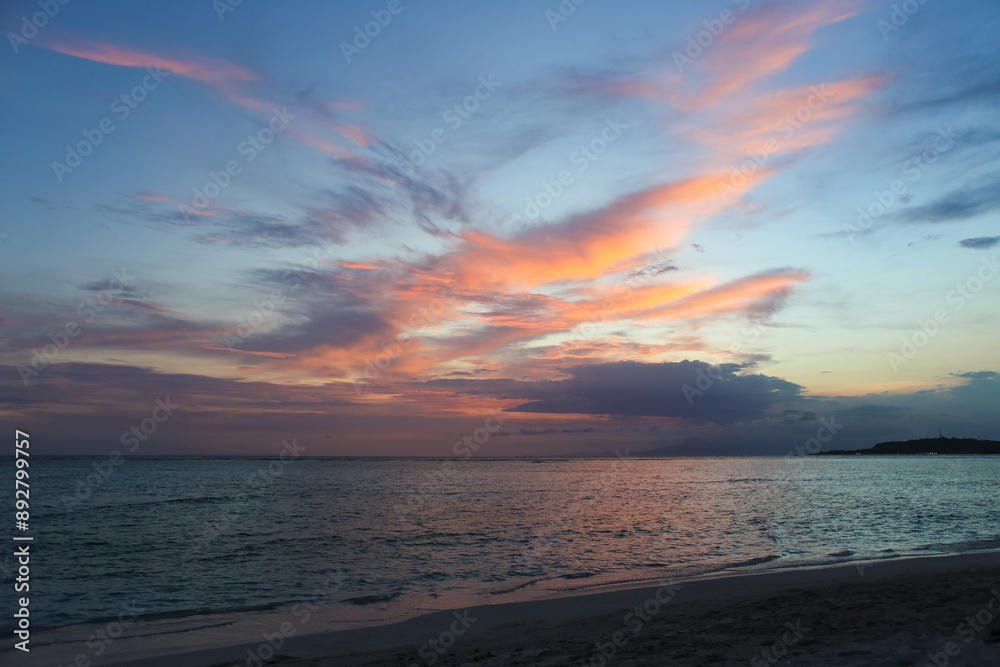 beautiful dramatic landscape of sunset on the sea beach beautiful dramatic landscape of sunset on the sea beach