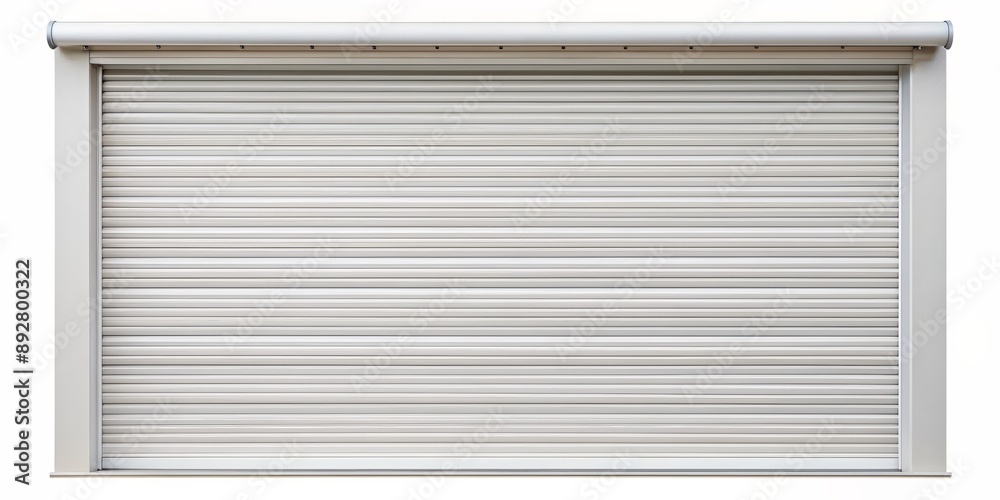 White Metal Roller Shutter, Garage Door, Security, Modern, Home Improvement White Metal Roller Shutter, Garage Door, Security, Modern, Home Improvement