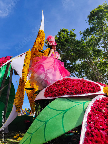 people at Madeira Flower Festival in Portugal