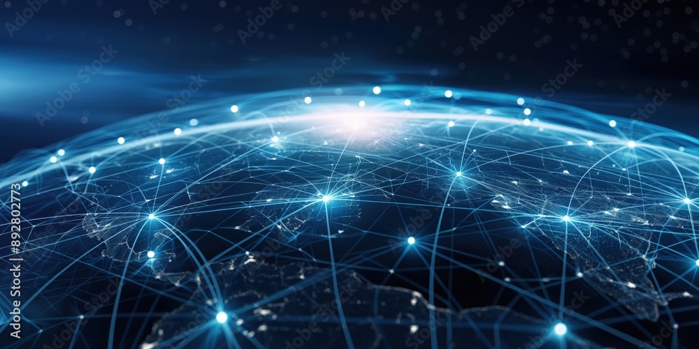 Global Connectivity Network from Space created by ai Global Connectivity Network from Space created by ai