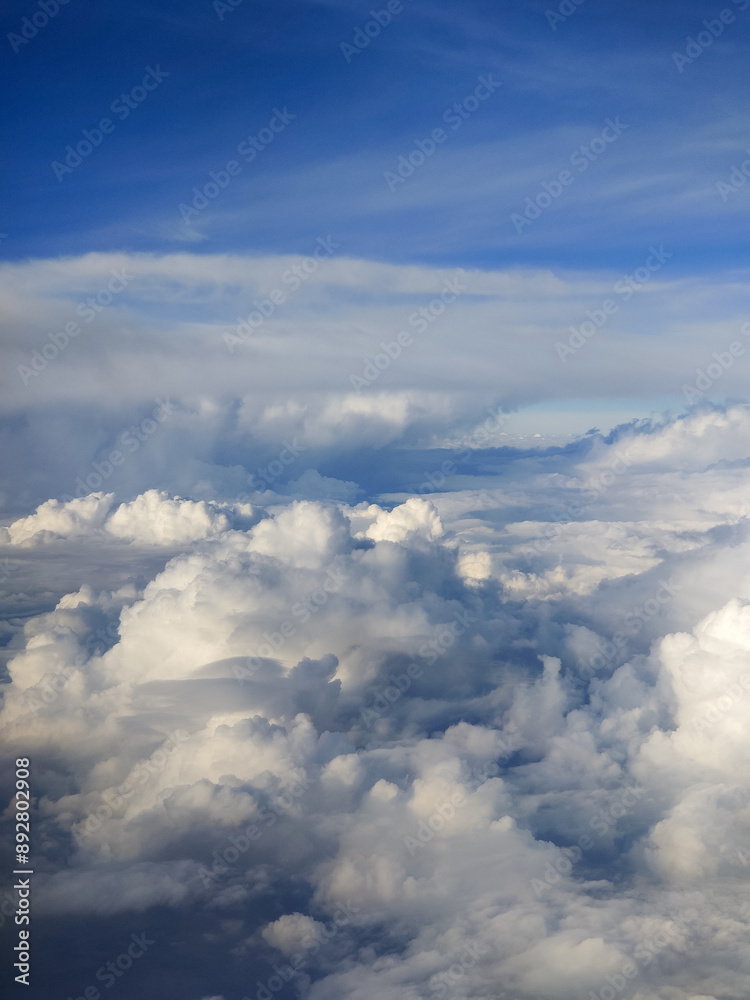 beautiful thick clouds in the sky from the height of the plane beautiful thick clouds in the sky from the height of the plane