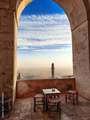 the beautiful architecture of Sultan Isa Medrese in Turkey photo