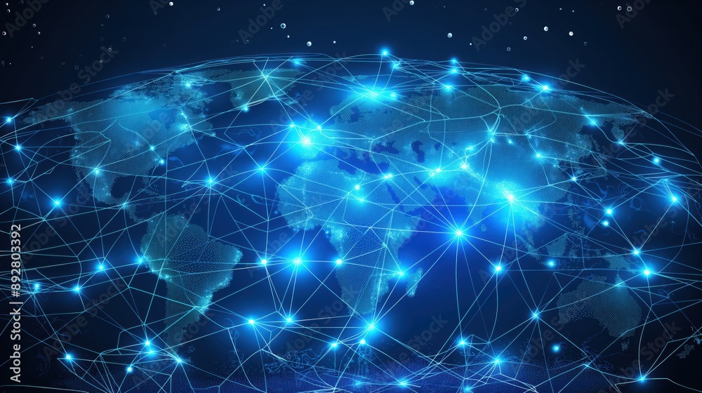 Global Connectivity Network from Space created by ai Global Connectivity Network from Space created by ai