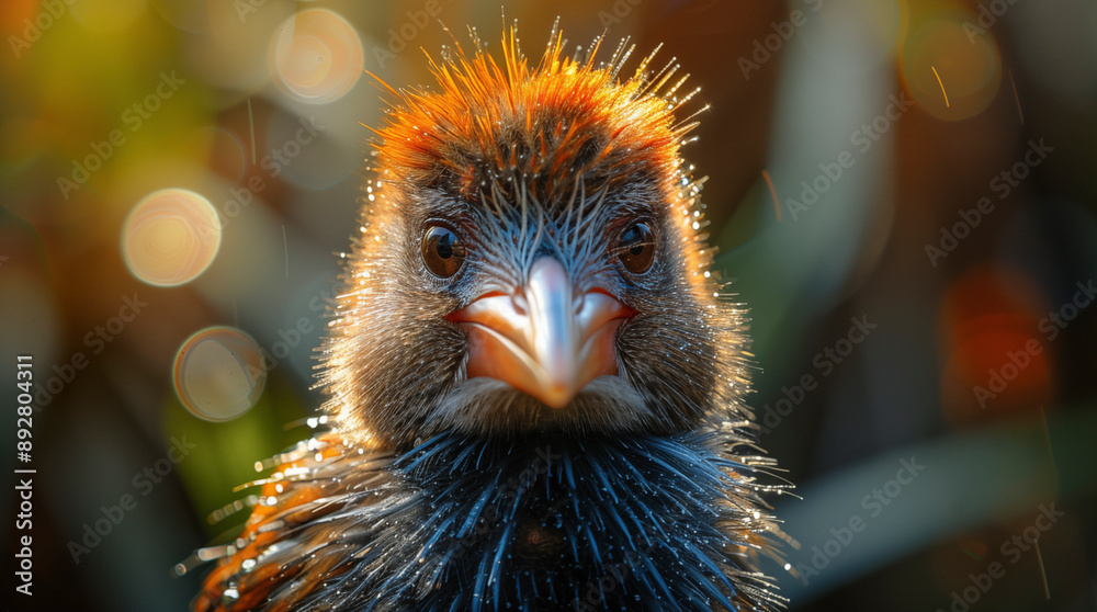 Obraz premium Kiwi in the wild. Beautiful extreme close-up. New Zealand.