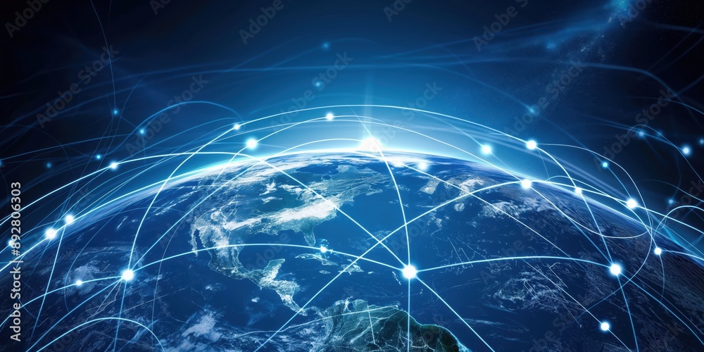 Global Connectivity Network from Space created by ai Global Connectivity Network from Space created by ai