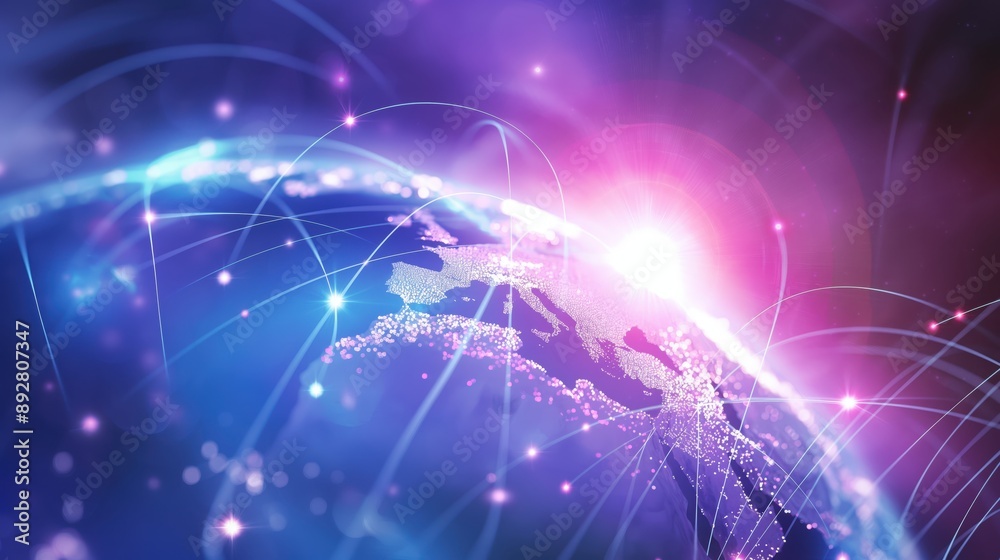 Global Connectivity Network from Space created by ai Global Connectivity Network from Space created by ai