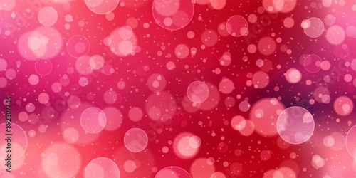 Royal red gradient seamless pattern with defocused bokeh texture. Raspberry sparkling wine with fancy overlayed cirle texture. Vector shiny wallpaper. Elegant bg