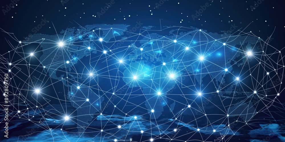 Global Connectivity Network from Space created by ai Global Connectivity Network from Space created by ai