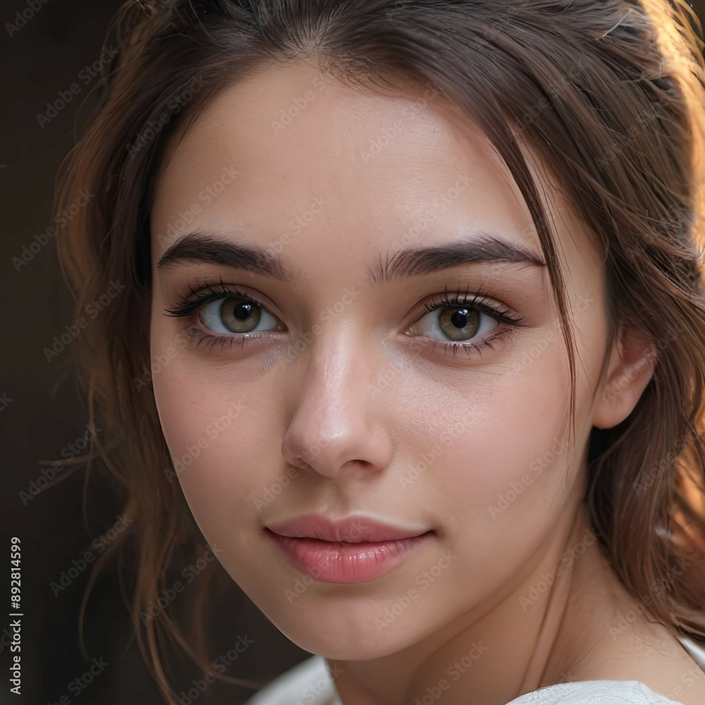 Young romantic girl face Young romantic girl face