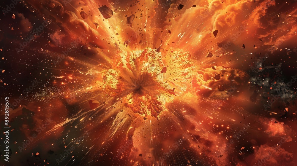 Fototapeta premium Dynamic Dust Explosion Captivating Chaos in HighResolution Detail Canon EOS 6D Mark II Illustration
