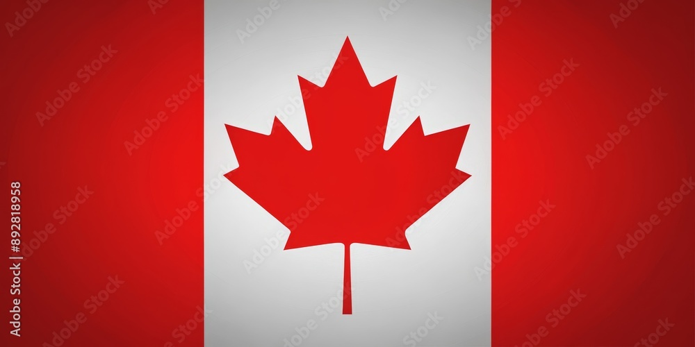 Canadian Flag Red and White with a Maple Leaf, National Symbol, Patriotic, Canada, Symbolism Canadian Flag Red and White with a Maple Leaf, National Symbol, Patriotic, Canada, Symbolism