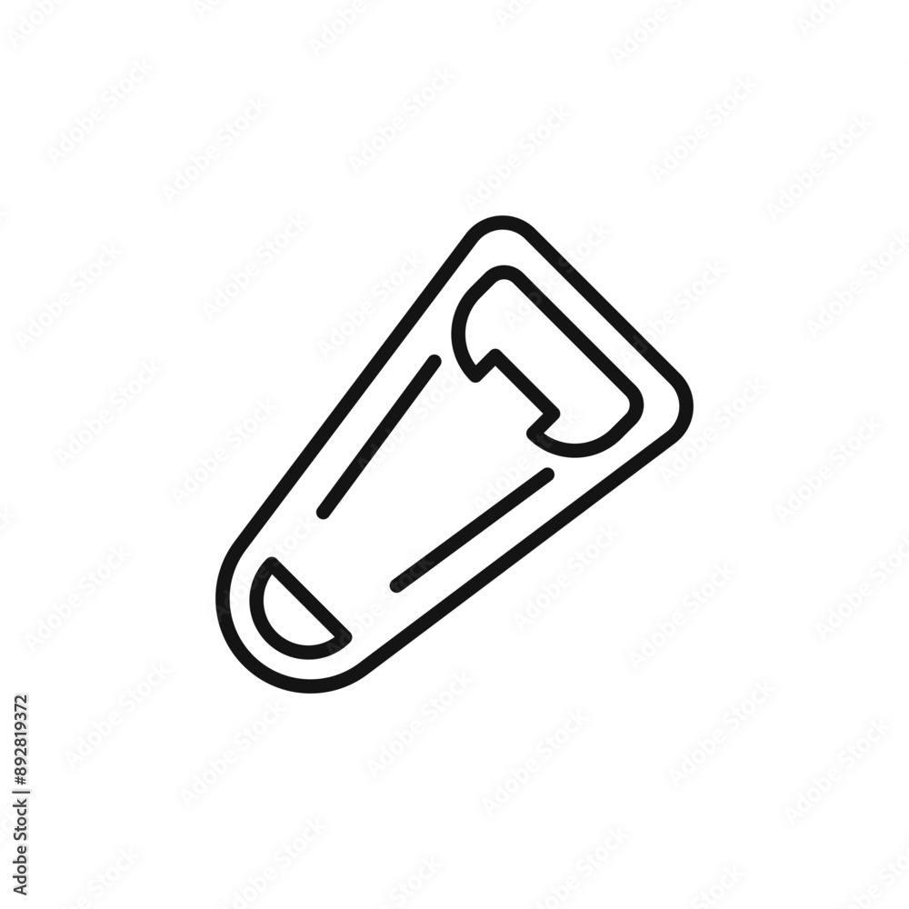 Bottle opener icon outline collection in black and on white background Bottle opener icon outline collection in black and on white background