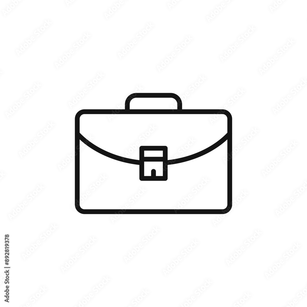 Briefcase icon outline collection in black and on white background Briefcase icon outline collection in black and on white background