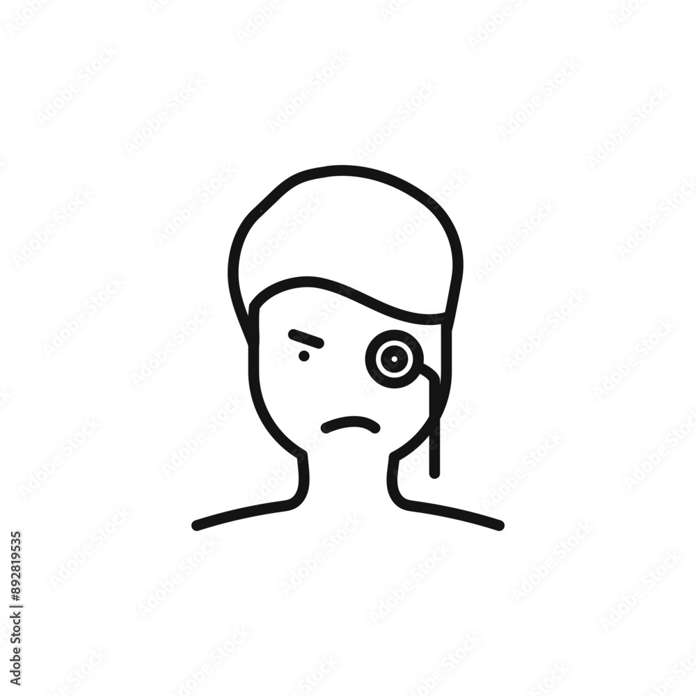Curiosity icon outline collection in black and on white background